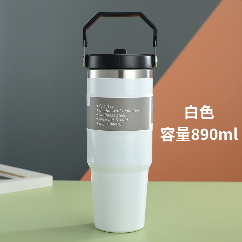 Taza de vacío de acero inoxidable de gran capacidad de alta apariencia taza de helado portátil deportes al aire libre taza de coche