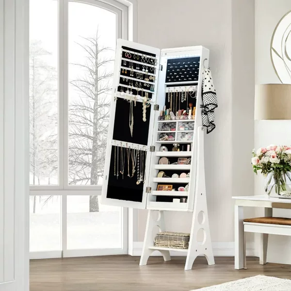 Full-Length Mirror Cabinet, Floor-Standing Mirror, Multi-Functional Jewelry Mirror Cabinet, Cross-Border Hot Sale