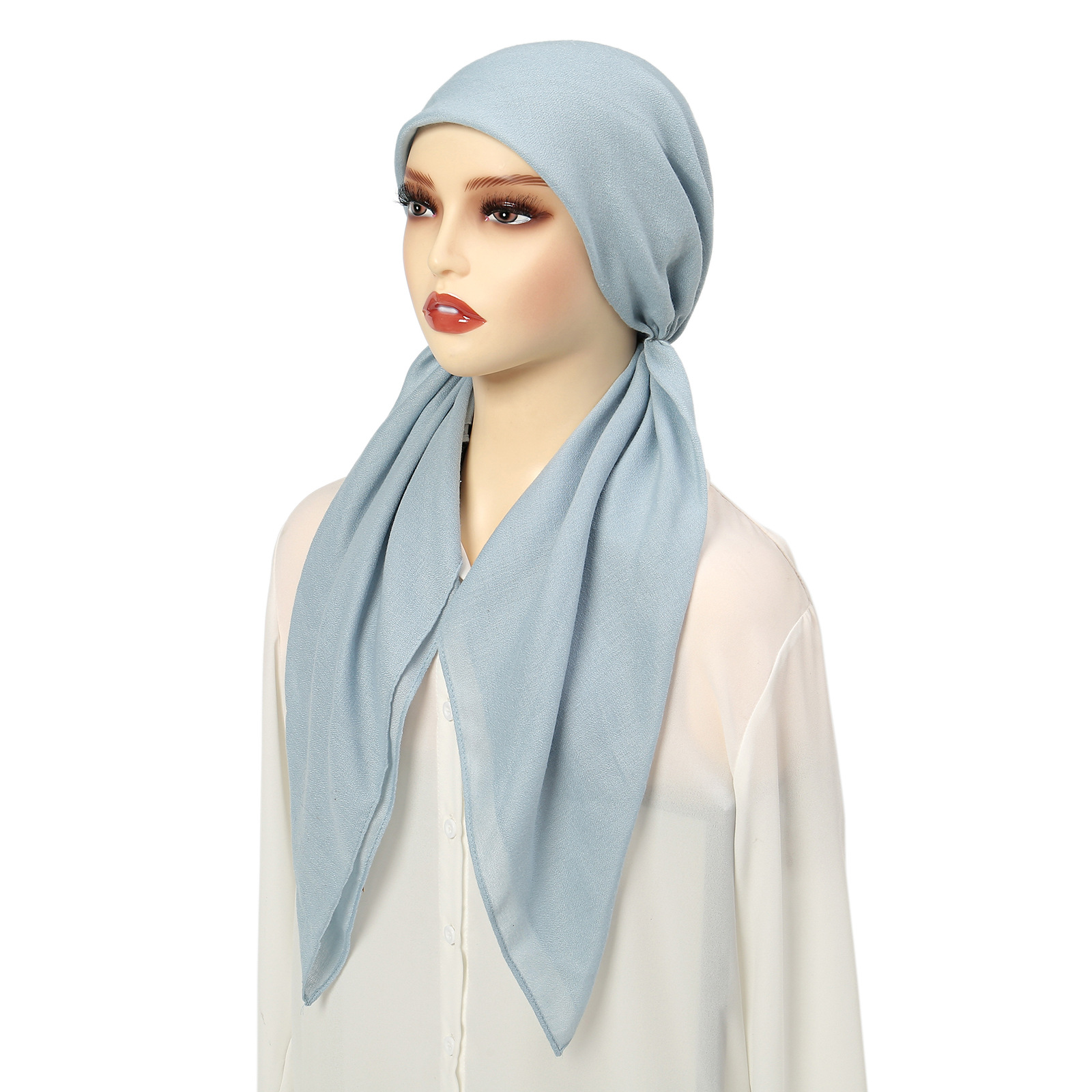 95g Weight Hijab Hats Type Daily, Street Occasion Polyester Material Solid Color Pattern All Seasons Season Women's Gender Classic Style Style Eaveless Rim Women's Classic Style Solid Color Polyester Hijab 9