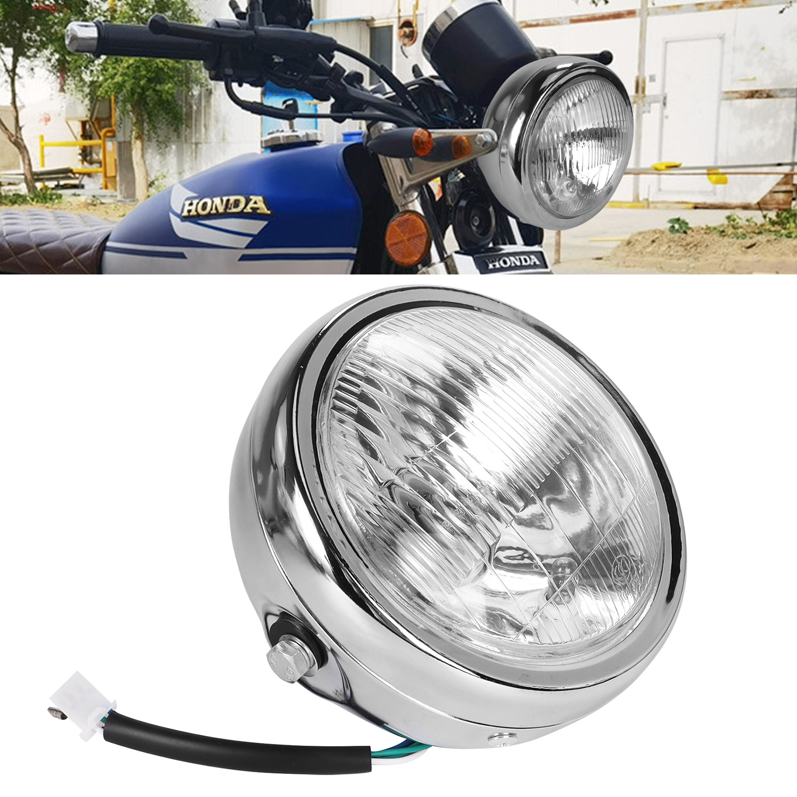 CG125 GN125 Retro Motorcycle Accessories Side Mount 6.5 inch Headlight