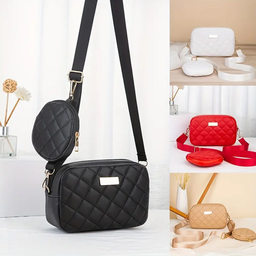 2025 Ladies Bags Accessible Luxury Niche Fashion Two-Piece Set Simple Commuter Portable Women's Crossbody Bag