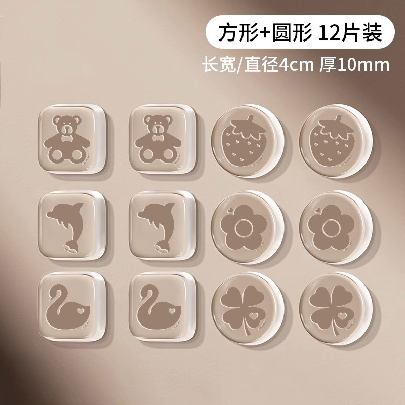 门把手防撞贴硅胶静音垫冰箱门贴门挡条防碰撞柜门后颗粒墙贴|undefined
