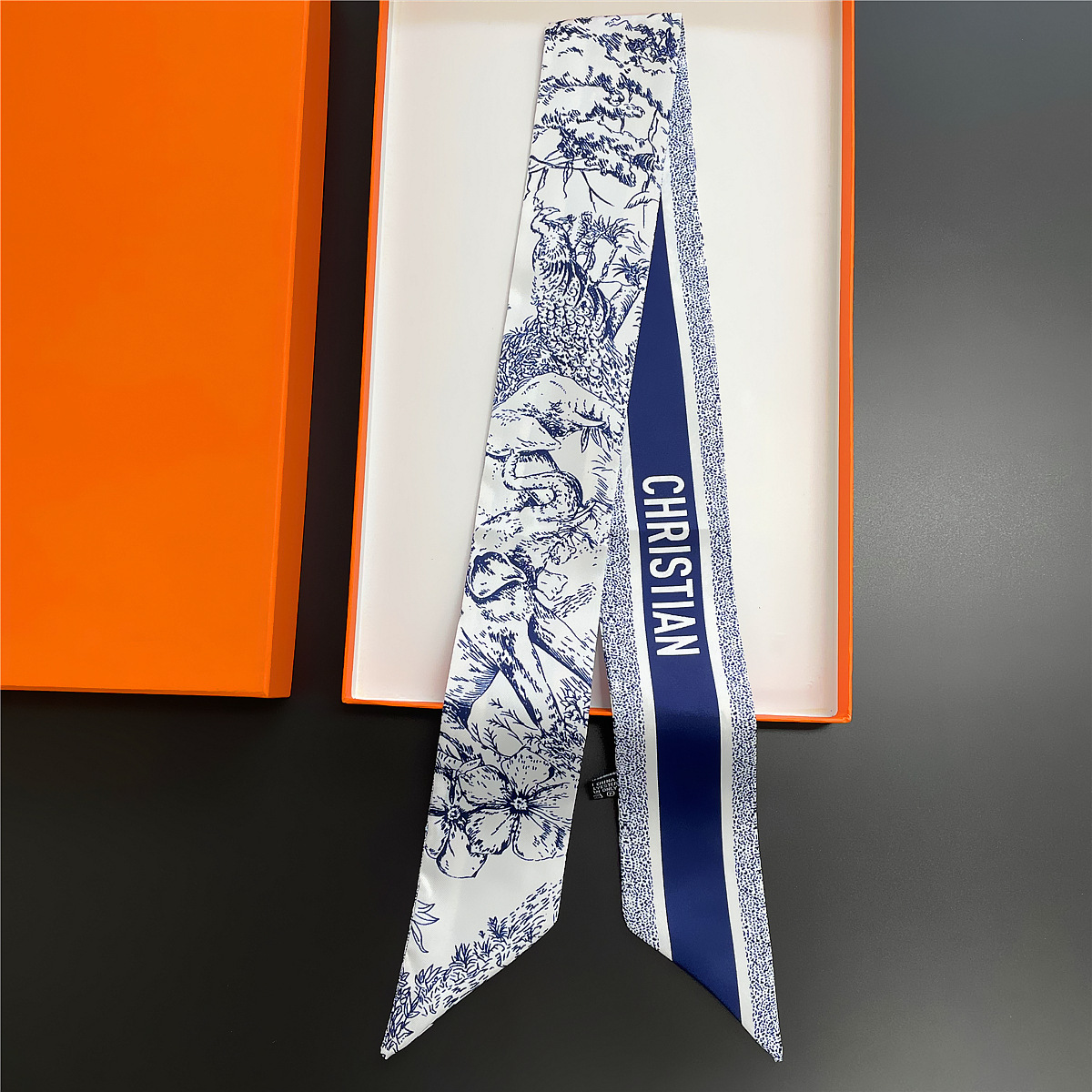 2025 nuevo estilo D bolsa atada bufanda de seda Dai Fei bolsa envuelta asa seda twilly tira larga y estrecha correa correa para el cuello cinta