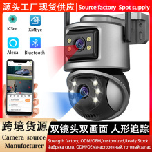私模ICsee无线网络监控摄像头双镜头远程云台旋转摄像机工厂批发