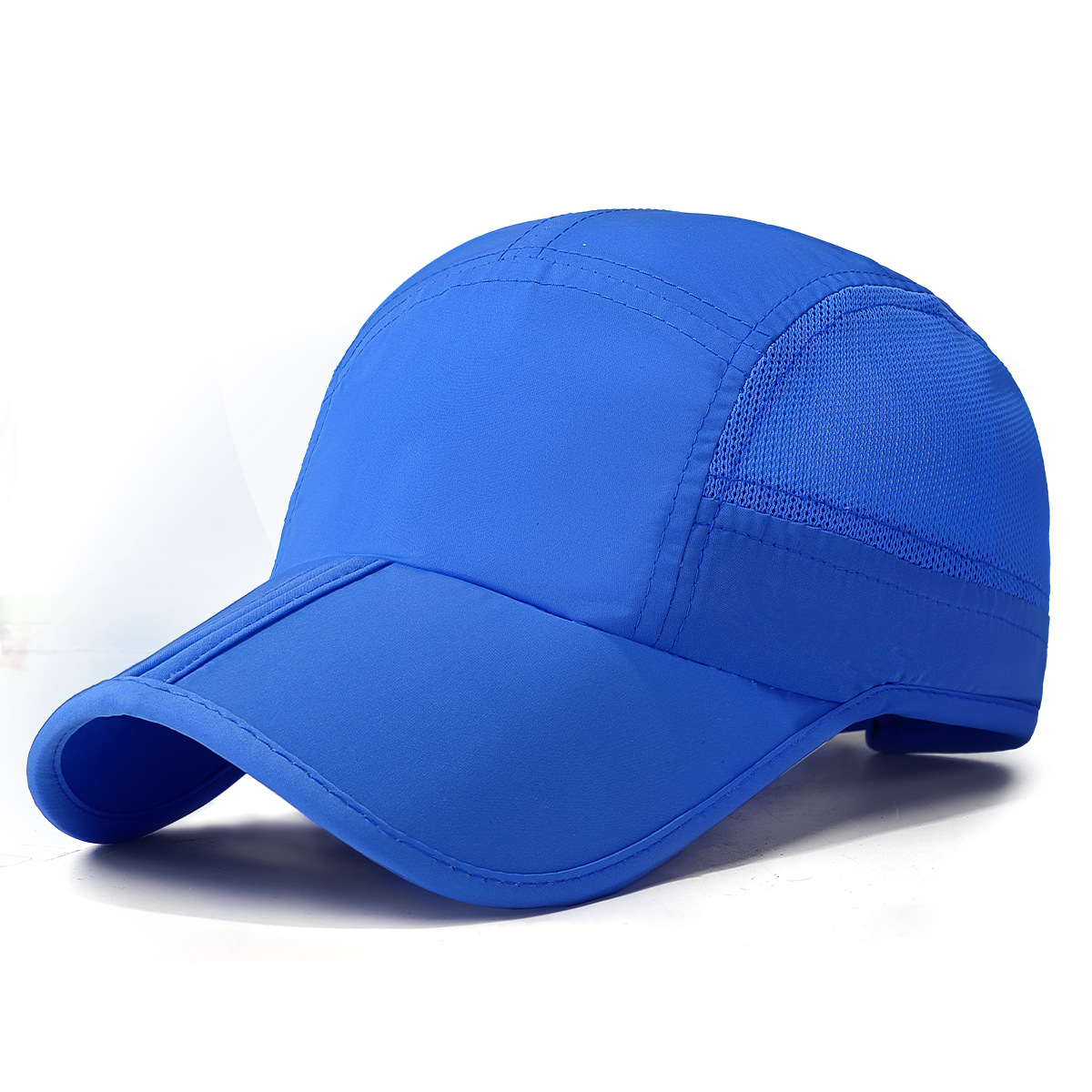Gorra de béisbol de secado rápido con placa de luz plegable en verano, deportes al aire libre masculinos y femeninos, carrera de montañismo, sombreado solar, transpirable y casual gorra de pato