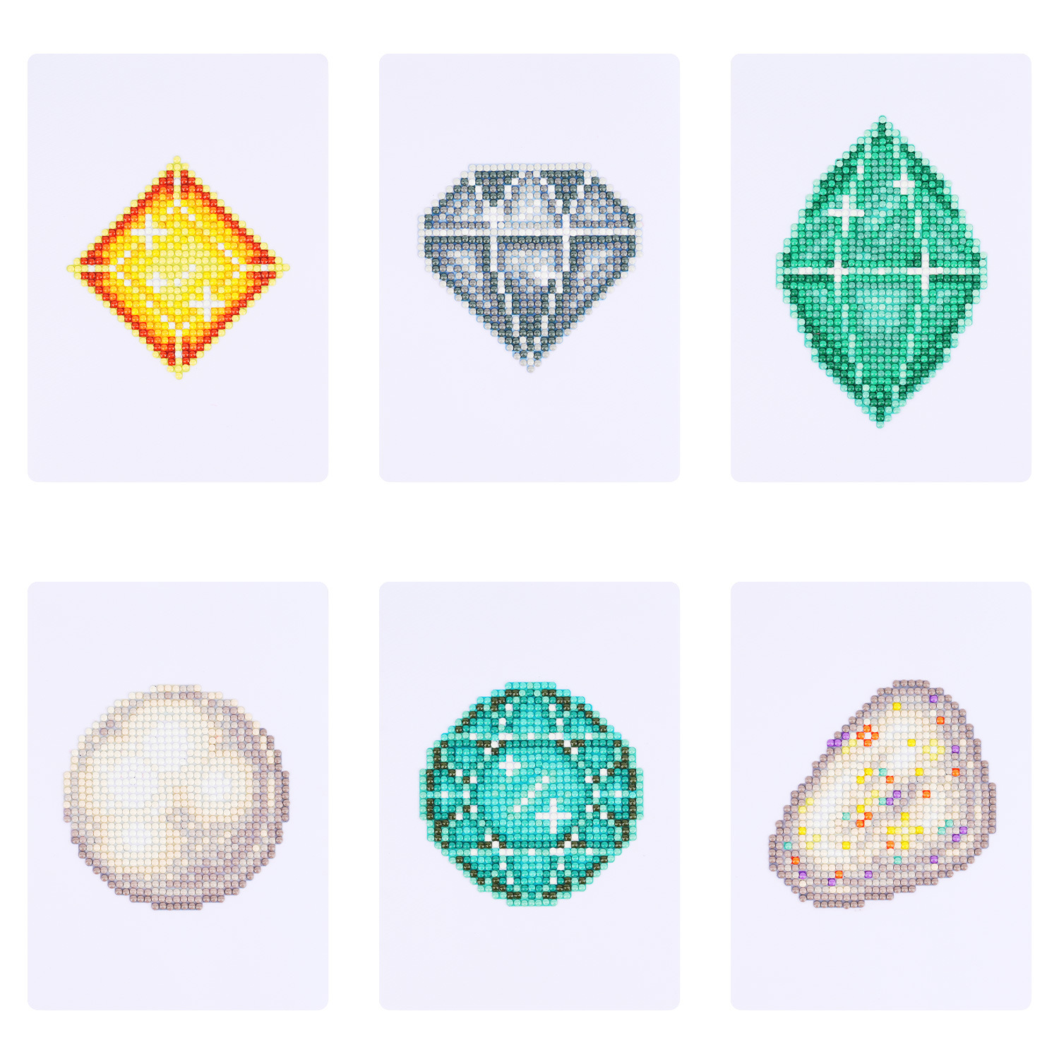 Nuevo mini decoración doméstica de diamante colorido sin marco DIY pegatinas de ladrillo de diamante redondo pegatinas de pintura