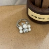 Agile ring pearl, with little bears