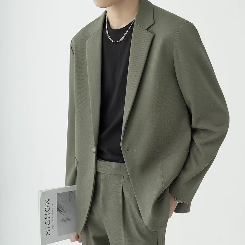 싱글 슈트 그레이 그린
