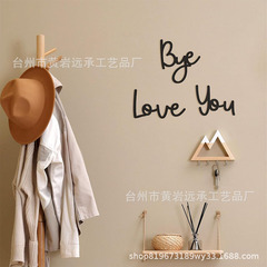 クロスボーダーLOVE YOU BYE木片ホーム装飾壁ストラップ祭りパーティー装飾木製工芸品