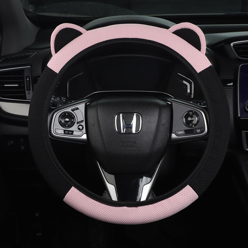 Manufacturer Wholesale Summer Ice Silk Steering Wheel Cover for Cars, Elastic Handle Cover Without Inner Ring, Breathable and Sweat-Absorbent, Suitable for All Seasons