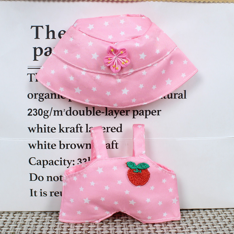 适用于17cm123代拉布服饰毛绒公仔换装衣服休闲裙子帽子套装批发|undefined