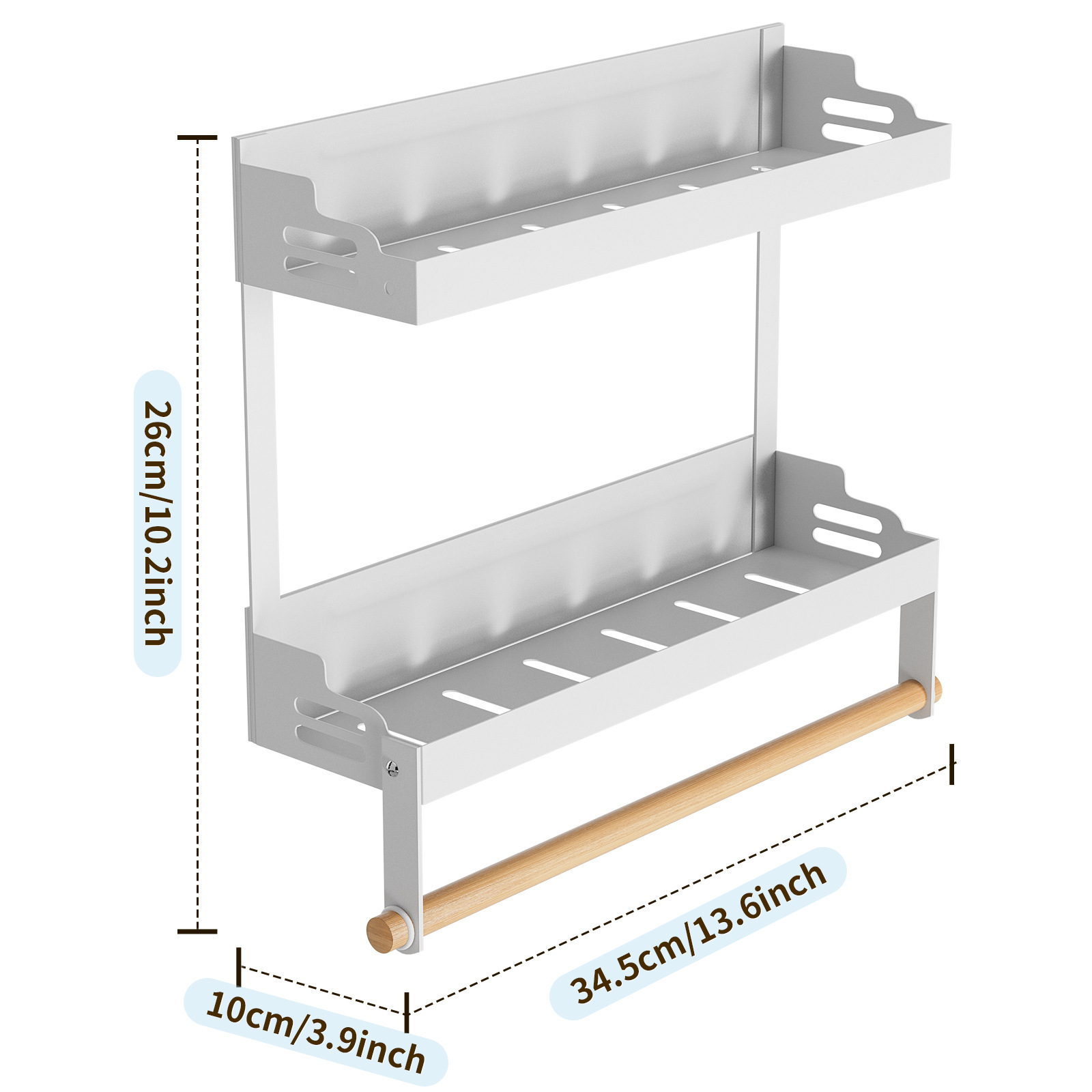 Estante de almacenamiento de refrigerador de absorción magnética percha lateral de refrigerador imán sin perforación cocina almacenamiento de película de poliestireno perfumes rack transfronterizo