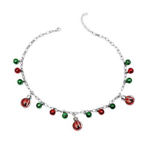  Retro Christmas Necklace for women girls fashion Jewelry Set Creative colorful bell party necklaces holiday gift ladies