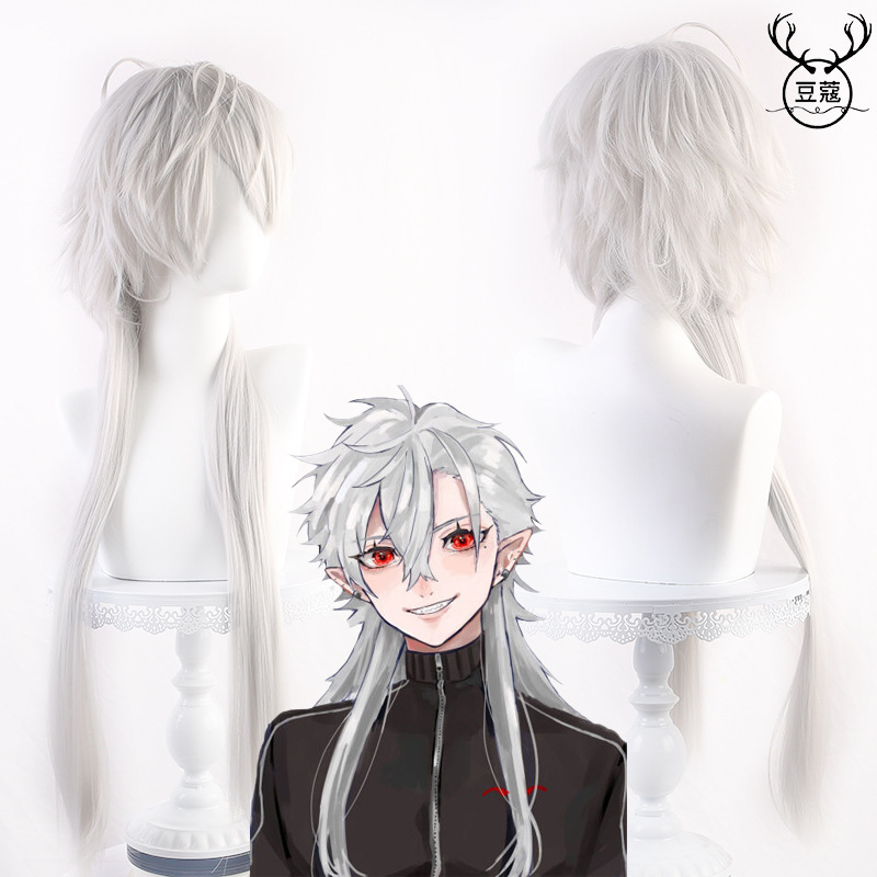 Cardamom Virtual Anchor Youtuber Rainbow Society Gamers Pueraria Cos Wig Pueraria Silver Gray Wig Cardamom Virtual Anchor Youtuber Rainbow Society Gamers Pueraria Cos Wig Pueraria Silver Gray Wig