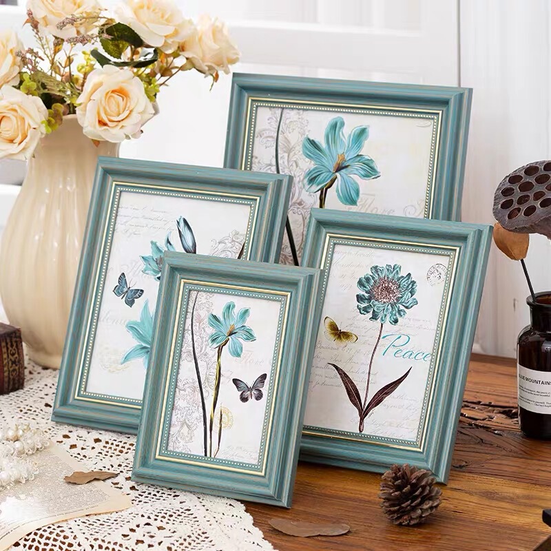 Creative European-Style Vintage Photo Frame Empty Frame Display Stand 6 7 8 8inch 10inch A4 Plus Print Photo Frame Photo
