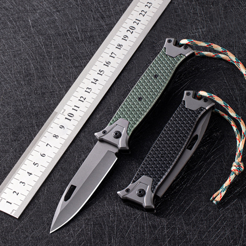 新款户外不锈钢折叠刀高硬度小刀精美多用途折刀露营防身水果刀