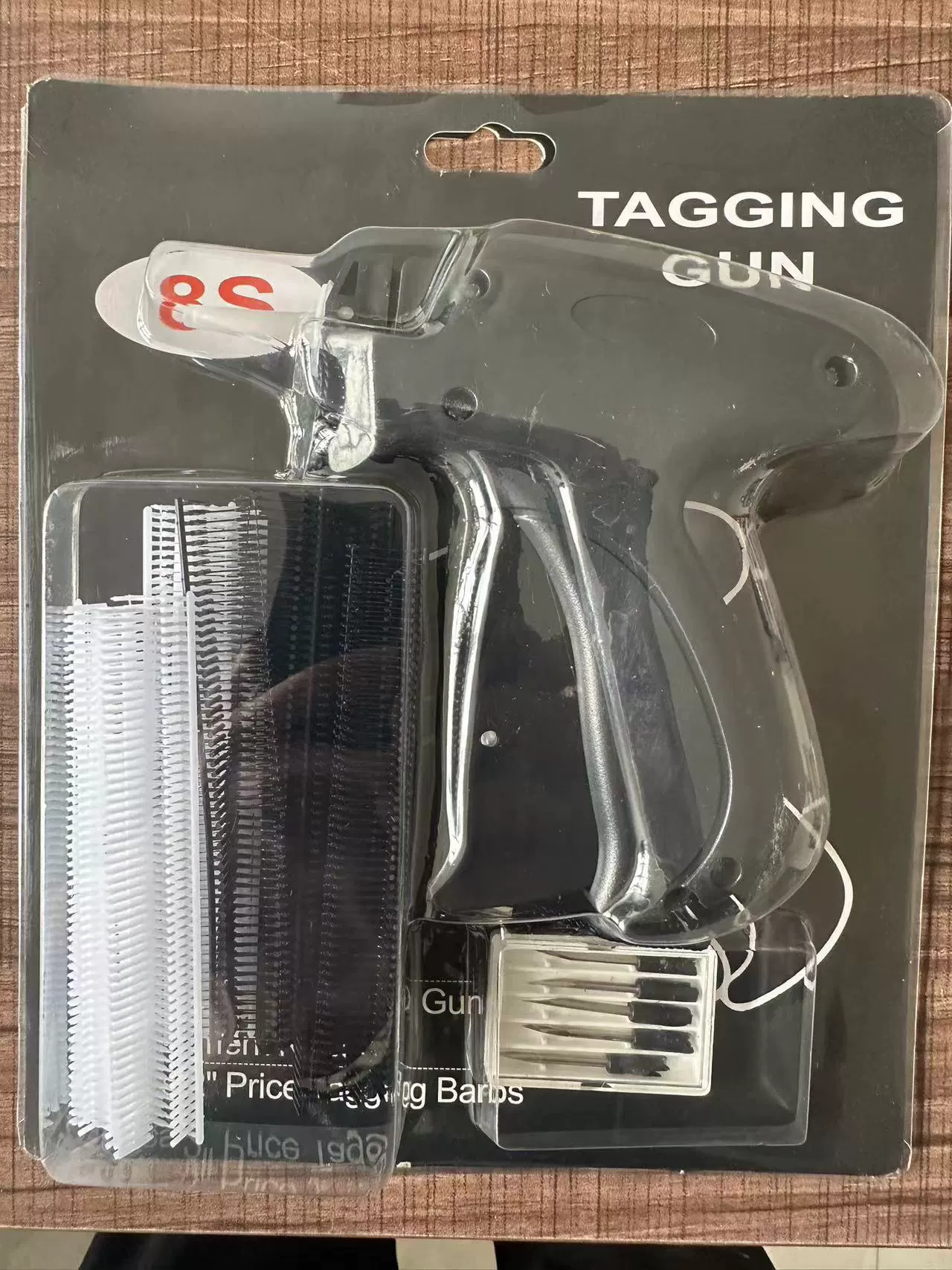 Tagging gun 9S, ABS+POM, with 1000 glue needles (8 mm) and 6 steel needles