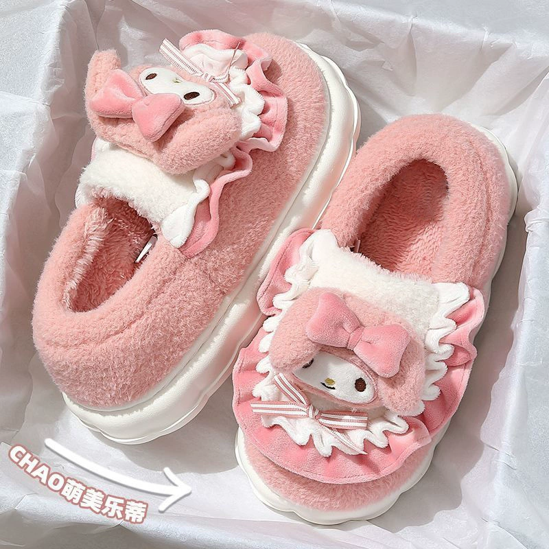 Hello kitty, тёплая обувь, сумка, тапочки, зимняя обувь, увеличенная толщина
