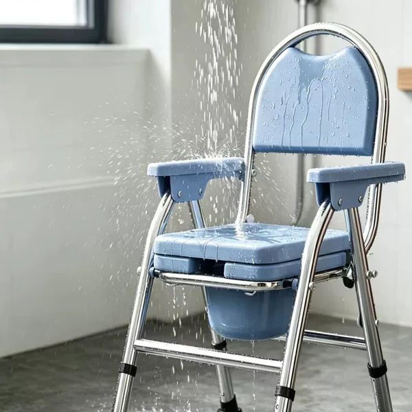 Elderly People's Commode Chair, Elderly People's Toilet Seat, Pregnant Women's Bathroom Mobile Toilet, Dual-Purpose Chair for Bathing and Using the Toilet, Commode Chair