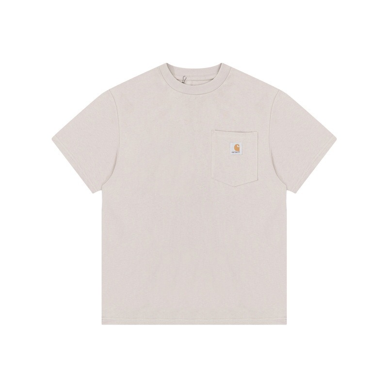 Carharttカハートk87小標純色工装ポケット半袖男女潮牌ゆるい丸首カップルtシャツ|undefined