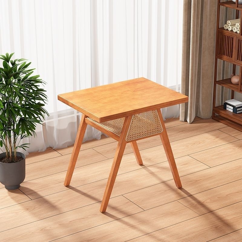 Casa de madera sólida para beber té pequeña casa simple balcón mesa de té combinación de mesa y silla negociación ocio tres piezas juego de lectura