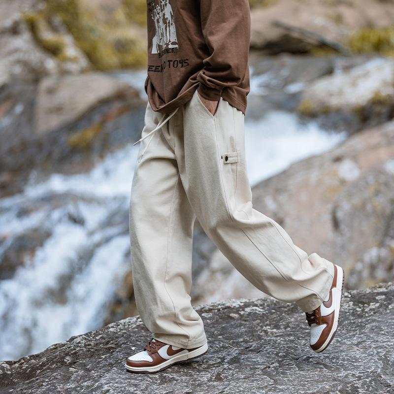 パンツ｜コットンツイル・カジュアル・秋冬用能・パッチワーク・ヴィンテージ風・ゆったり|undefined