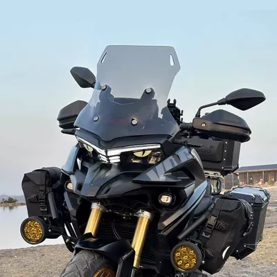 Original Model Transparent, Motorcycle front windshield - wuji-dsx525-plexiglass-windshield-height-47-thickness-40-brown
