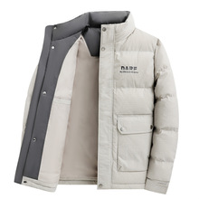 品牌剪标男装新款男士冬季立领时尚格纹保暖商务休闲羽绒服Y4Y113