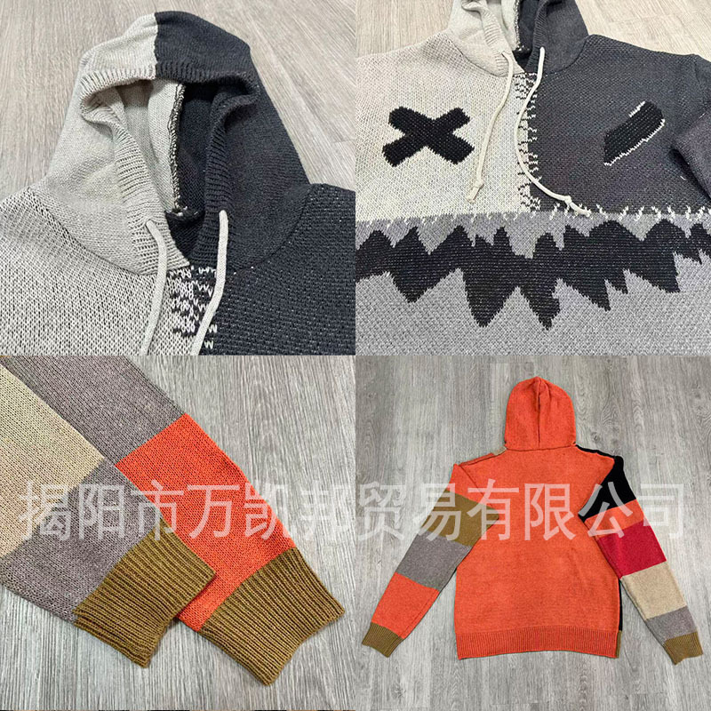 Comercio exterior transfronterizo procesamiento de Halloween Navidad personalizado camisetas de punto suéter hombre y mujer tamaño europeo fábrica Amazon mayorista