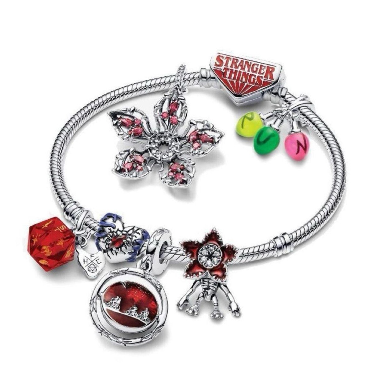 White Copper Man-eating DIY Bracelet For Women, Pan-style Flower Pendant, Fashion Accessory Jewelry_voghion.com