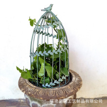 欧式铁艺鸟笼蔓藤攀爬花架落地式爬藤架子庭院阳台楼顶造景花盆