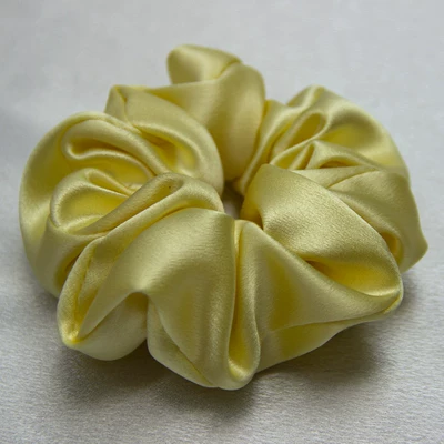 Traceless Sleep Hair Accessory, Saç üçün rezinlər - goose-yellow-4cm-100-mulberry-silk-30mm