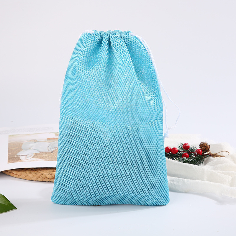 加厚抽绳束口三明治网布袋蓝牙音响充电宝网眼收纳袋可印logo