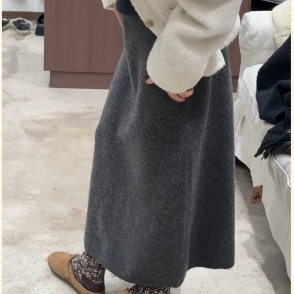 Супер красивая юбка Маленькая высокая талия тонкая темпераментная