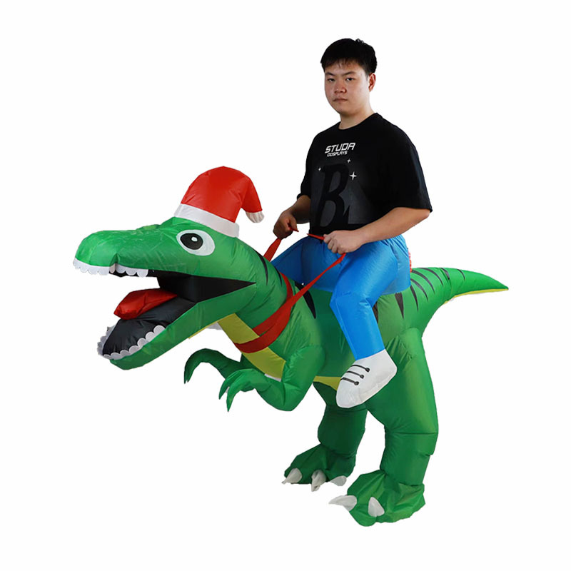 Cosplay transfronterizo Halloween Navidad hombre de pan de jengibre montar ciervo fiesta inflable accesorios divertidos actuación a pie