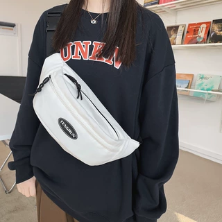 斜挎包女ins潮流男生包包2025新款运动斜挎休闲单肩包时尚腰包女