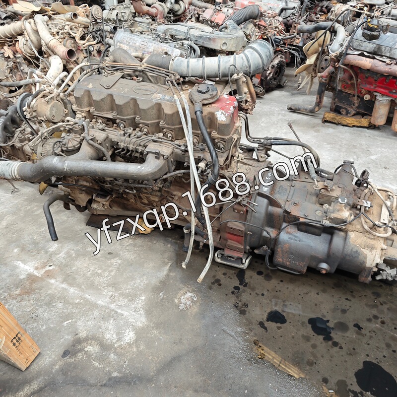 Shanghai Hino P11C-Uj Engine Assembly with Gearbox P11C Engine Original Used Disassembled Parts Hino Shanghai Hino P11C-Uj Engine Assembly with Gearbox P11C Engine Original Used Disassembled Parts Hino