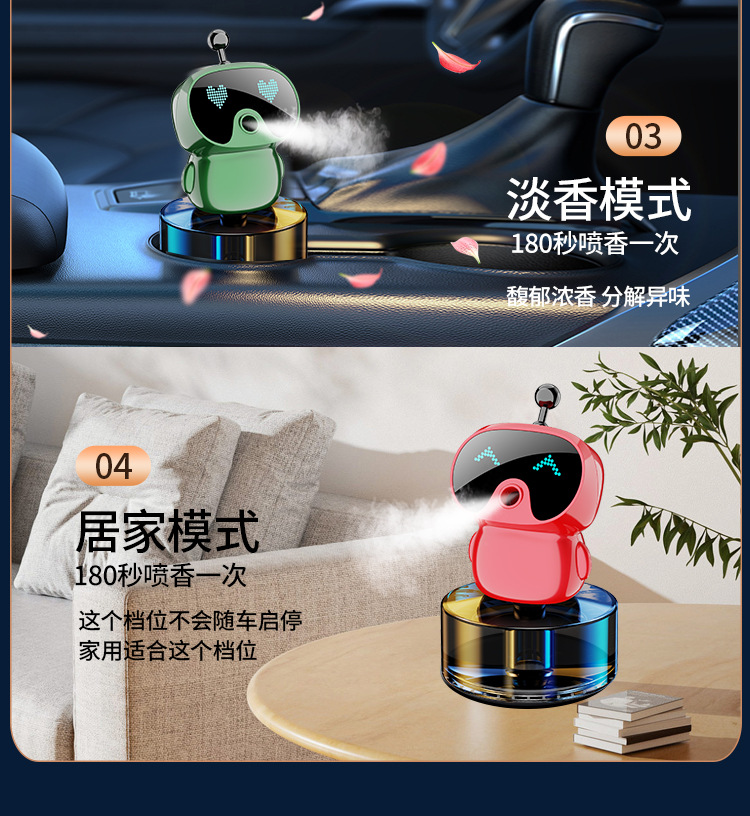 Robot Car Intelligent Aromatherapy Machine Men's Car Car Perfume Holder Internet Celebrant Car Fragrance Advanced Aromatherapy