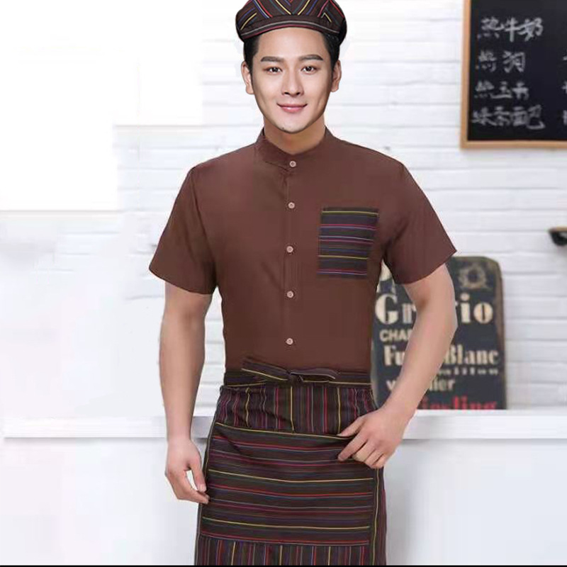 Tema occidental restaurante café hombres y mujeres ropa de trabajo Otoño e Invierno pastel hornear panadería camarero ropa de trabajo manga larga