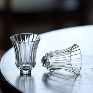 闻香杯高硼硅玻璃品茗杯 女士茶具百财品杯 花瓣玻璃小品杯聚香杯-阿里巴巴