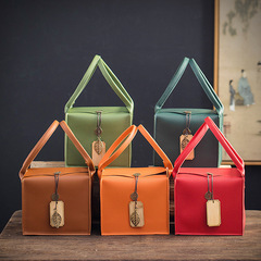 皮革茶葉包裝盒空盒子陶瓷密封罐手禮茶葉罐單罐月餅咖啡禮盒裝