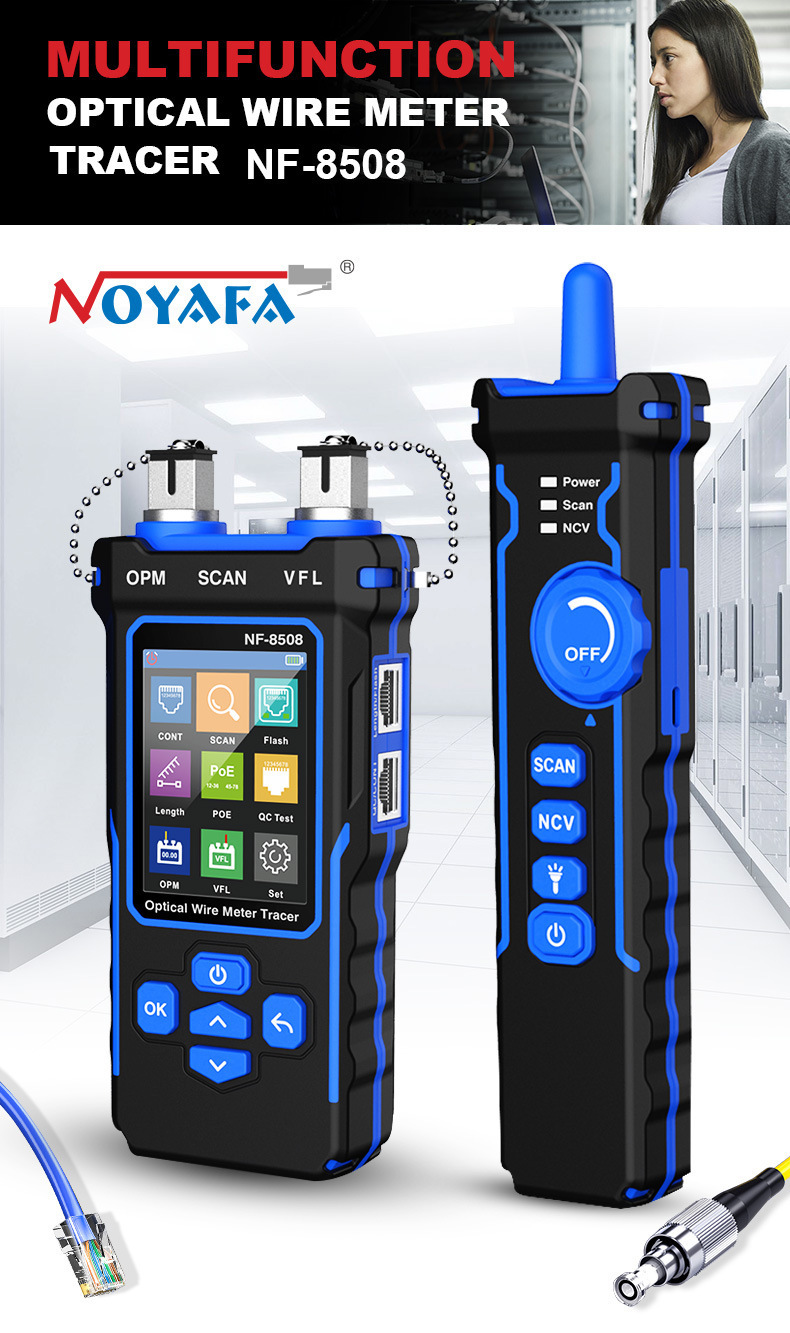 NOYAFA NF-8508 LCD Digital Cable Tester Rechargeable Network Line