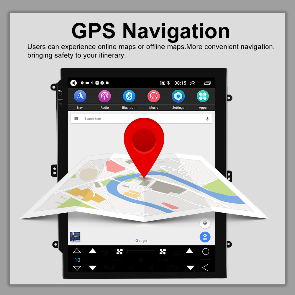 9.7inch Vertical Screen Car Android Navigator Wireless Carplay Wifi Network Gps Real-Time Navigation All-In-One Machine