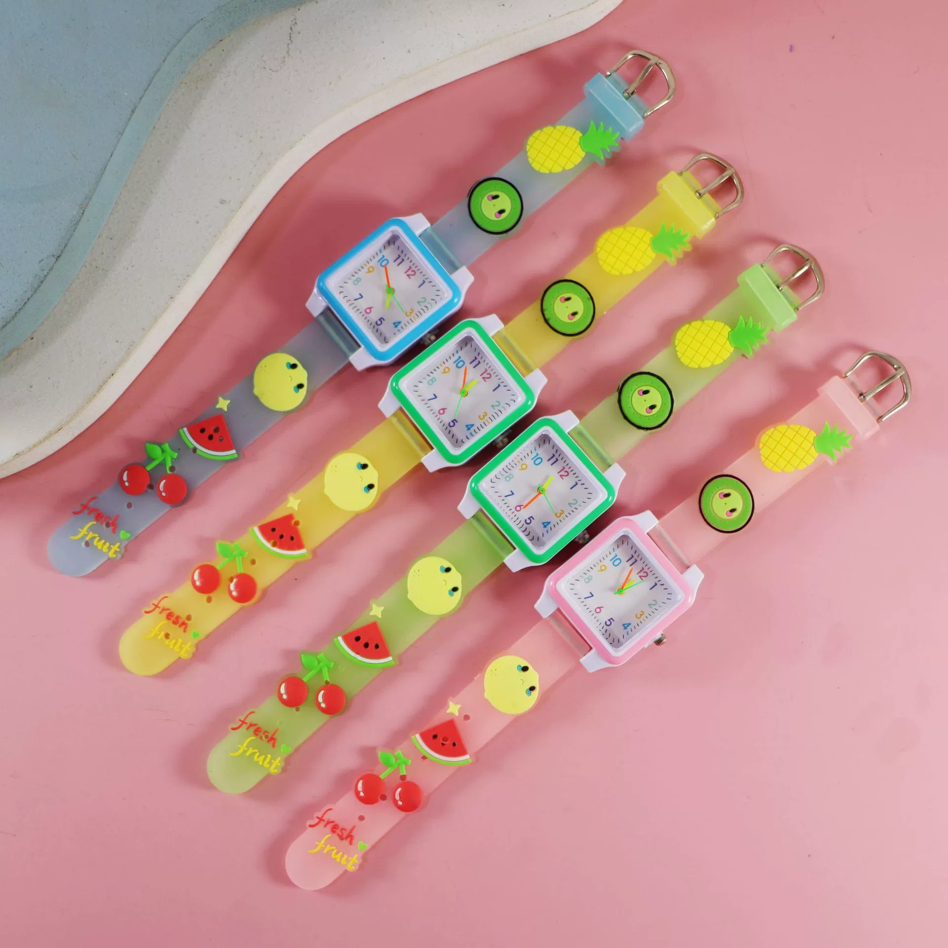 Silicone children's watch with gears, children's quartz watches