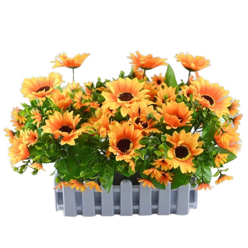 Simulación girasol al por mayor Traje transfronterizo Estilo pastoral Decoración Flor Fotografía Accesorios de fotografía Flor falsa Girasol