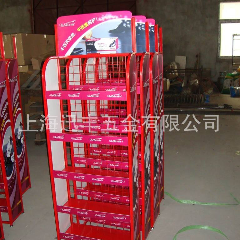 上海工厂金属鞋油展示架 盒装鞋油展示架  瓶装鞋油陈列架工业风