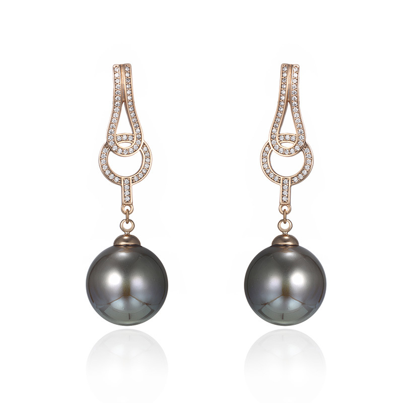 Xuping aleación de cobre galvanizado sirena princess imitación de perlas pendientes de verano de alto nivel nicho ligero de lujo pendientes de orejas mujeres