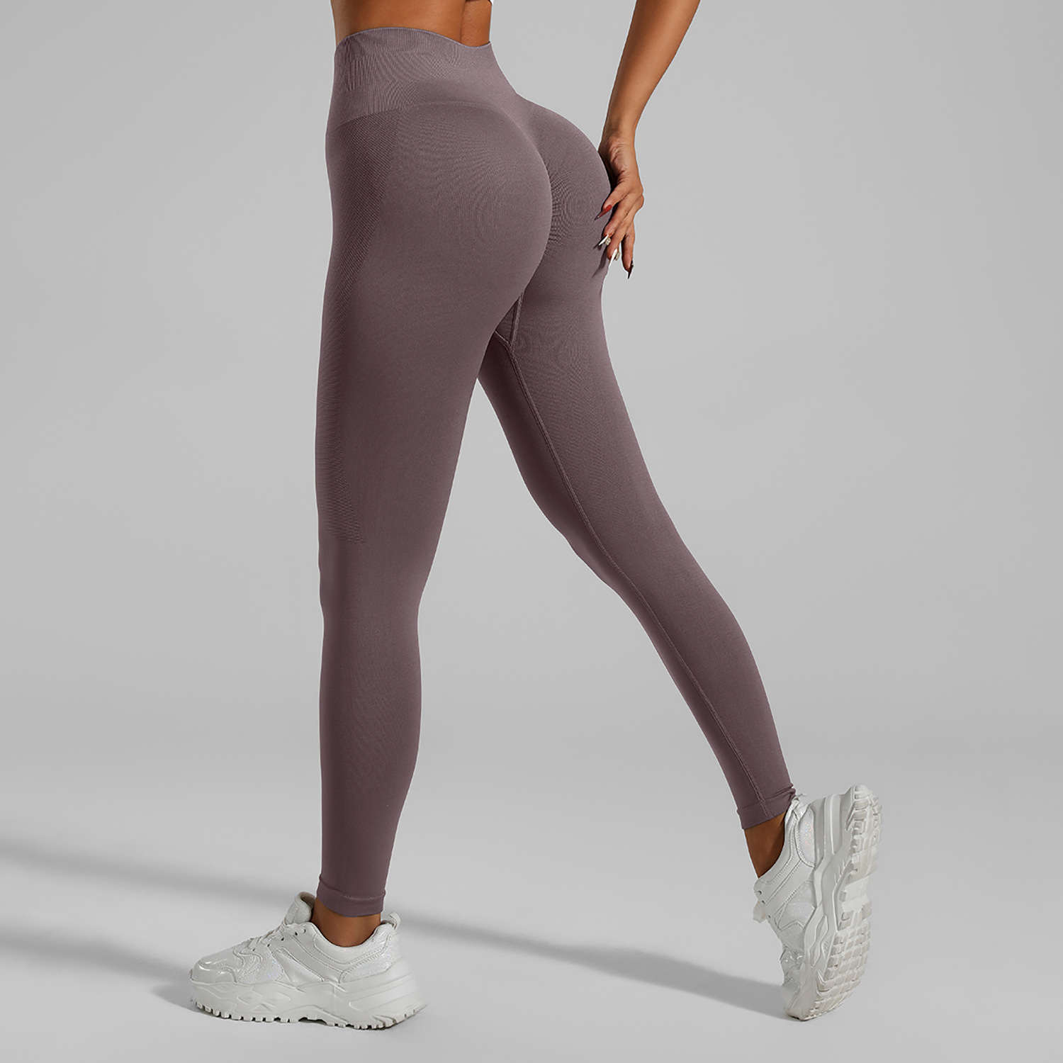 Transfronterizo nuevo apretado de cintura alta Pantalones deportivos de levantamiento de cadera de las mujeres pantalones de fitness deportes Peach Hip nude yoga pantalones de las mujeres