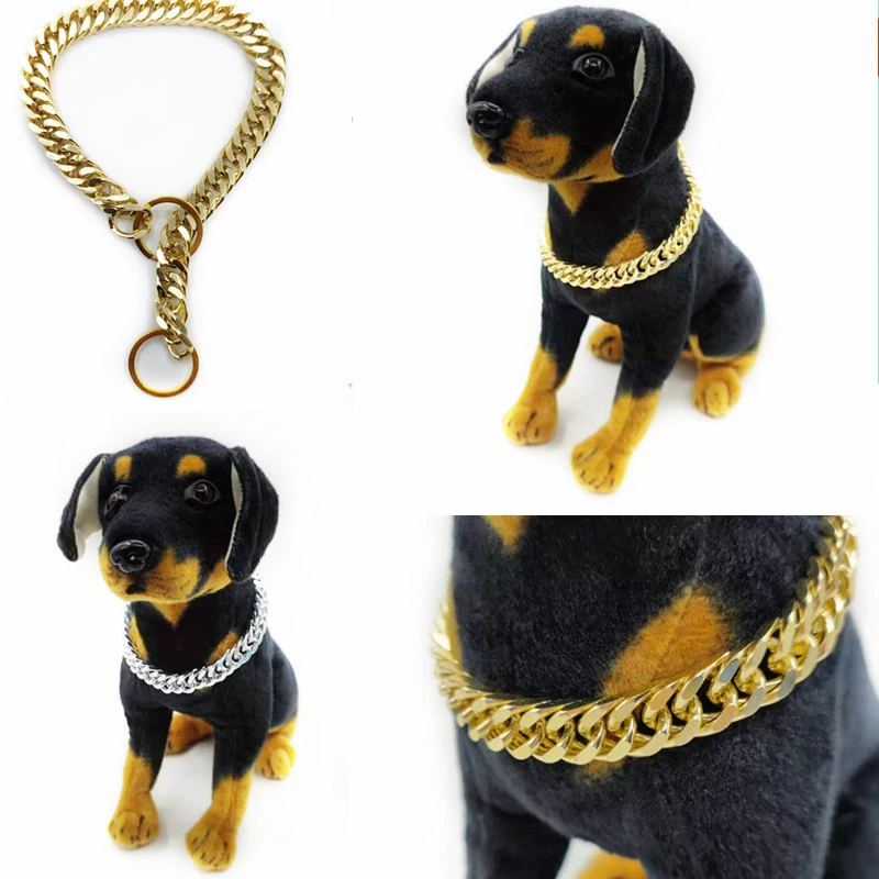 Amazon New Pet Metal P Chain Method Доу Тедди Коджи Хулигана Лабрадор Агрессивный металлический ошейник