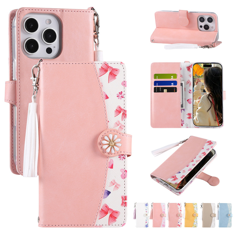 Suitable for Japanese and Korean iPhone 17 Pro Flip Phone Leather Cases, Apple 17 Pro Max Protective Cases, Magnetic Flip Cover Models